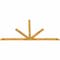 Ekena Millwork Saratoga Rough Sawn Timber Gable Bracket, Western Red Cedar, 108"W x 54"H x 2"D x 4"F, 12/12 Pitch GBW108X54X0204SAR00RWR - alternate 3